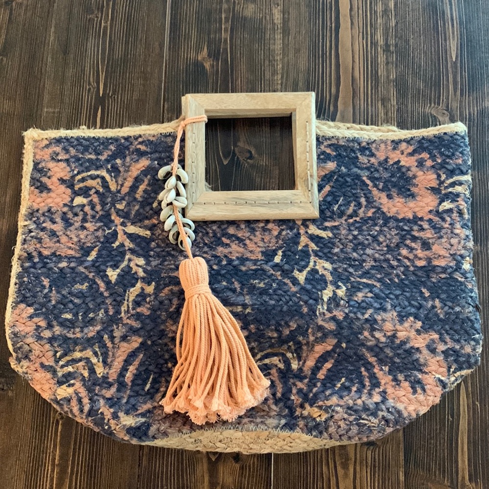 Vintage twine braided summer bag